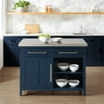 thumbnail image 5 of Crosley Furniture Silvia Stainless Steel Top Kitchen Island in Navy, 5 of 9