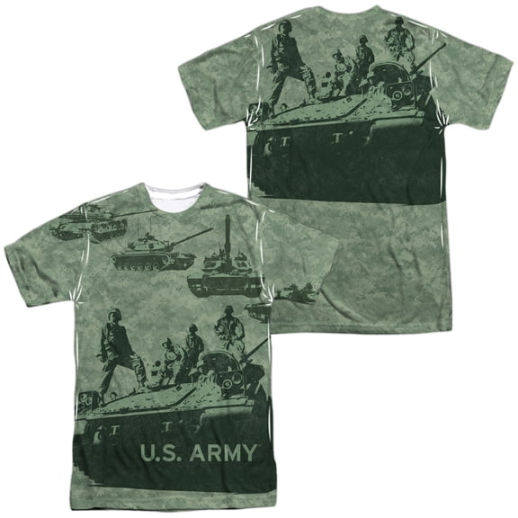 Army Tank Up Unisex Adult Sublimated Costume T Shirt (Front/Back), Small