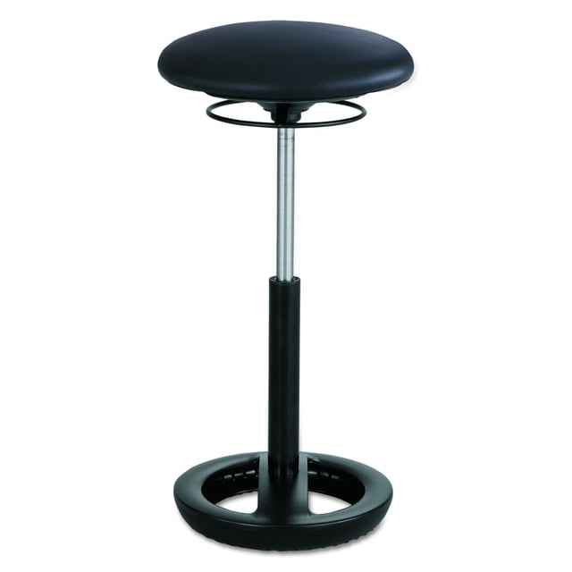 Scranton & Co 32" Backless Drafting Chair in Black Vinyl