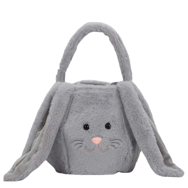 Easter Plush Rabbit Gift Basket - Multifunctional Party Decor