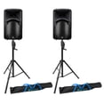 thumbnail image 1 of (2) Mackie C300Z 12" Passive 2-Way PA DJ Speakers+(2) Crank-Up Speaker Stands, 1 of 16