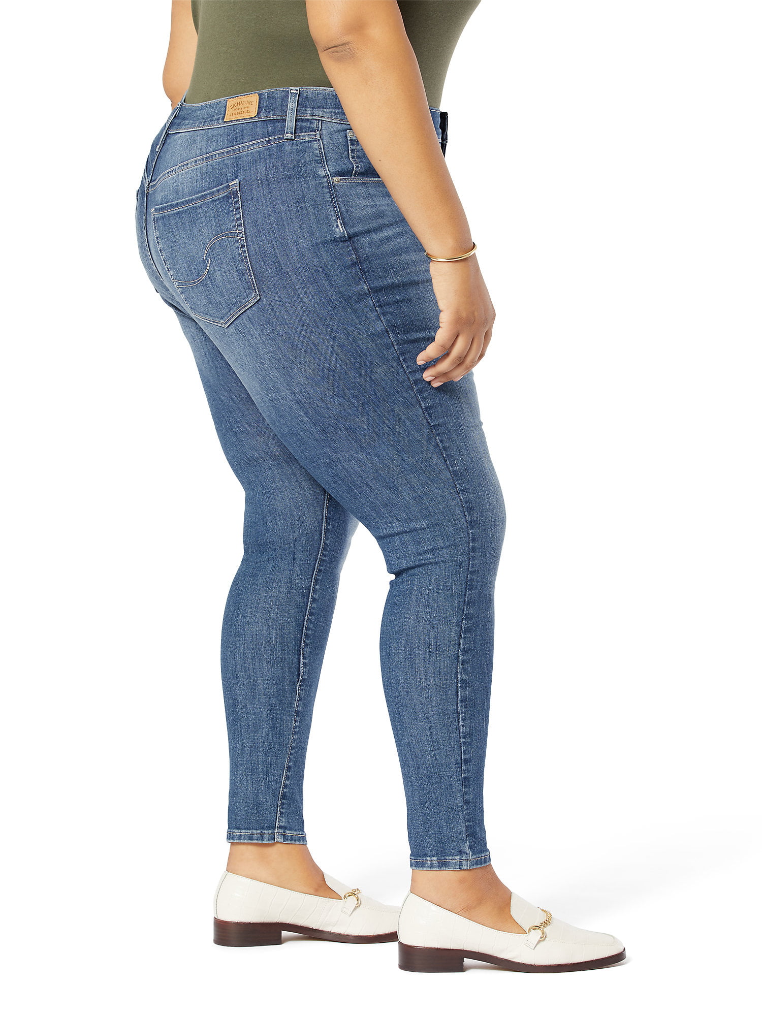 Signature by Levi Strauss & Co. Women's Plus Simply Stretch Shaping High  Rise Super Skinny Jeans 