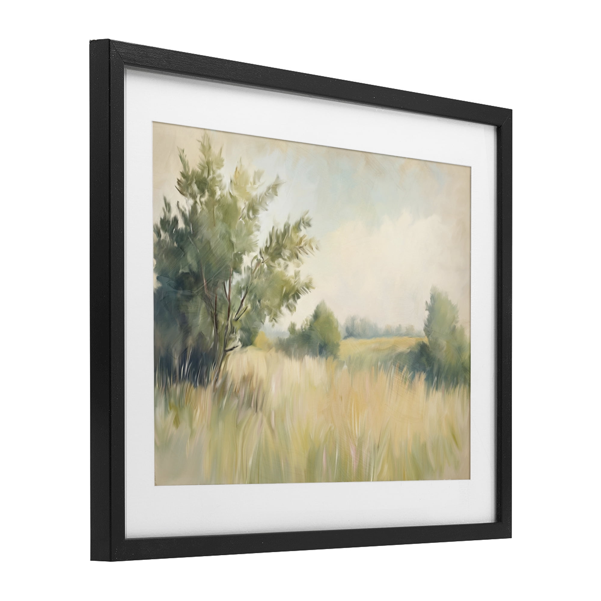 Stupell Industries Summer Green Meadow Black Framed Print Under Glass, design by Kim Allen