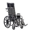 Drive Medical STD20RBADFA Sentra Wheelchair 20 Inch Full Reclining Back Detachable and Adjustable Height Full Arms 1