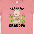 thumbnail image 4 of Inktastic Cute Sloth I Love My Grandpa with Green Leaves Boys or Girls Baby T-Shirt, 4 of 5