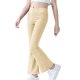 thumbnail image 4 of Pantalones largos deportivos de color liso para niñas de 5 a 16 años, leggings de yoga para niños, 4 of 9