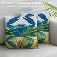 thumbnail image 3 of BCIG Blue Crab Coastal Premium Indoor/Outdoor Pillowcase Patio Decoration Watercolor Marine Decoration Marine Life Armchair Pillowcase 18" x 18" Blue Crab, 3 of 5