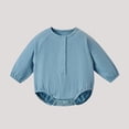 thumbnail image 5 of Mgmyaa Baby Boys Girls Pure Cotton Muslin Short Sleeve Bodysuit Snap Closure Summer Romper Newborn Jumpsuit for 3-24 Months, 5 of 9