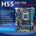 thumbnail image 1 of Computadora H55 Placa Base Sata Usb2.0 Ddr3 Para Lga 1156/I3/I5/I7 Tablero De Juego, 1 of 6