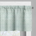 thumbnail image 5 of Ambesonne Victorian Valance & Curtain, Baroque Foliage Motifs, 55"x24", Almond Green and White, 5 of 7