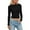 Black, variant on EDFBUYKRS Ruffle Blouse with Long Sleeves, Sizes S-3X, Women’S Xl