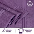 thumbnail image 5 of Casa Lino 26Pcs Washcloths (12" x 12") - 100% Cotton, 400GSM, Ultra Soft & Highly Absorbent (Purple), 5 of 6