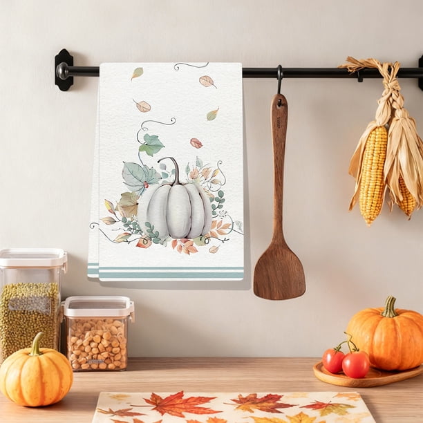 Toalla de Cocina de Acción de Gracias | Paño de Cocina de Microfibra Multicolor de 65 X 45 Cm | Paño de Cocina Suave y Absorbente para Fiestas | Paño de Limpieza Duradero y Resistente a Las Manchas |