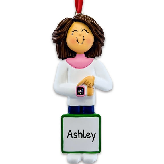 Personalized First Job Ornament 2024 - Brunette New Job Decorations in the Office Christmas Ornament Co Worker Christmas Ornaments 2024 Desk Ornaments Giftable Christmas Ornaments by Elves