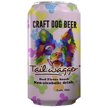 4-Pack, 12 oz Beefy Brown Ale Dog "Beer" (Non-Alcoholic)