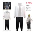 thumbnail image 1 of Anime Tokyo Revengers Hanemiya Kazutor Cosplay disfraces abrigo pantalones camisetas peluca pendiente tatuaje pegatinas béisbol completo SetXL Gao Jinjia LED, 1 of 2