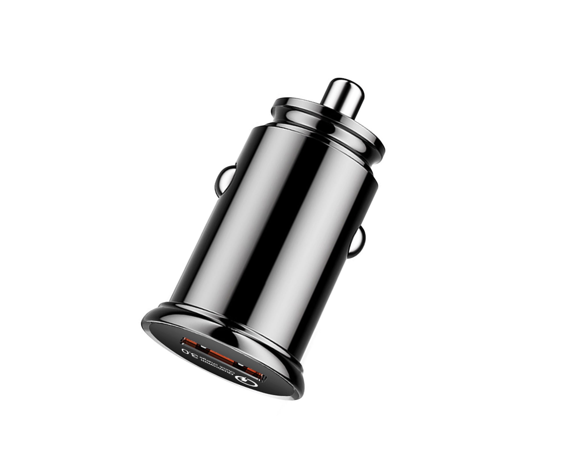 Car Charger Mini Fast Charging 3.1A QC3.0 USB Auto Charger Adapter for Mobile Phone-Black