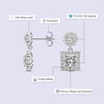 thumbnail image 2 of Diamond Double Halo Earring | 8 Ct IGI Certified Prcess Shape Lab Grown Diamond Dangle | 14K White Gold | Sasha Double Halo Lab Diamond Earring | FG-VS1-VS2 Quality | Friendly Diamonds, 2 of 5