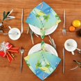thumbnail image 3 of Iauyy Satin Napkins Set of 6- Mint Lemon Pattern DIY Printing Decoration Cloth Napkin- Easy Care for Home/Party, 3 of 8