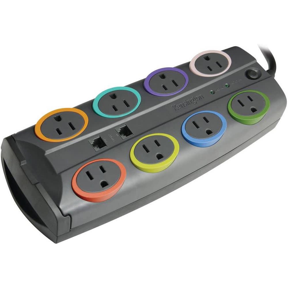 SmartSockets Premium Adapter Model Surge Protector, 8 AC Outlets, 8 ft Cord, 3,090 J, Dark Gray