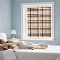 thumbnail image 4 of Orange Black Plaid Window Privacy Film, Farmhouse Orange Black Checkered Static Cling UV Sun Blocking Tint Film Heat Control Windows Films for Bedroom Bathroom, Window Stickers 17.7"x39.3", 4 of 8