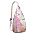 thumbnail image 1 of Botanical Garden Sling Backpack - Lush Tropical Leaves Pattern Crossbody Bag, Anti-Theft Water-Resistant, 1 of 4