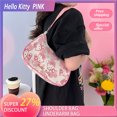 thumbnail image 2 of 2023 Hellokitty My Melody Kuromi Barbi Bolso de hombro rosa para mujer Bolso de mano con estampado de dibujos animados fresco Bolso de mano exquisito con forma de corazón para niña, 2 of 5