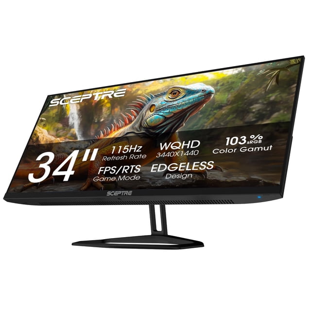Sceptre Nuevo Monitor para Juegos Ip de 34 Pulgadas 3440 x 1440 hasta 115 Hz DP Altavoces Incorporados HDM, Máquina Negra 2026