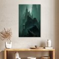 thumbnail image 2 of Elephant Stock The Dark Citadel Wall Art - Vertical Canvas Wall Art - Living Room Wall Decor - Gothic Canvas - Gray And Green Decor By Andreas Rocha - 24" x 36", 2 of 4