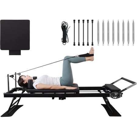Linor Foldable Pilates Reformer Machine Equipment for Home Workouts, Up to 400 lbs Weight Capacity