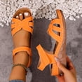 thumbnail image 6 of Dakaela Women's Platform Wedge Sandals Comfortable Arch Support Ankle Strap Summer Casual Orthotic Walking Shoes for Beach Travel Size 6-10 Orange, 6 of 9