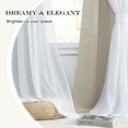thumbnail image 7 of NICETOWN Blackout Double Layer Curtains with Sheer Grommet Solid Thermal Insulated Drapes, Natural, Set of 2, W52 x L84, 7 of 7