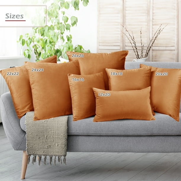 Lot De 4 Housses De Coussin En Velours Décoratives Douces Carrées