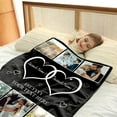 thumbnail image 5 of Personalised Blanket 76x100cm,Custom Blanket with Words Picture Collage Customized Blankets,Birthday Xmas Souvenir Gifts Personalized Throw for Father, Mom, Kids, Dogs, Friends or Lover, 5 of 6