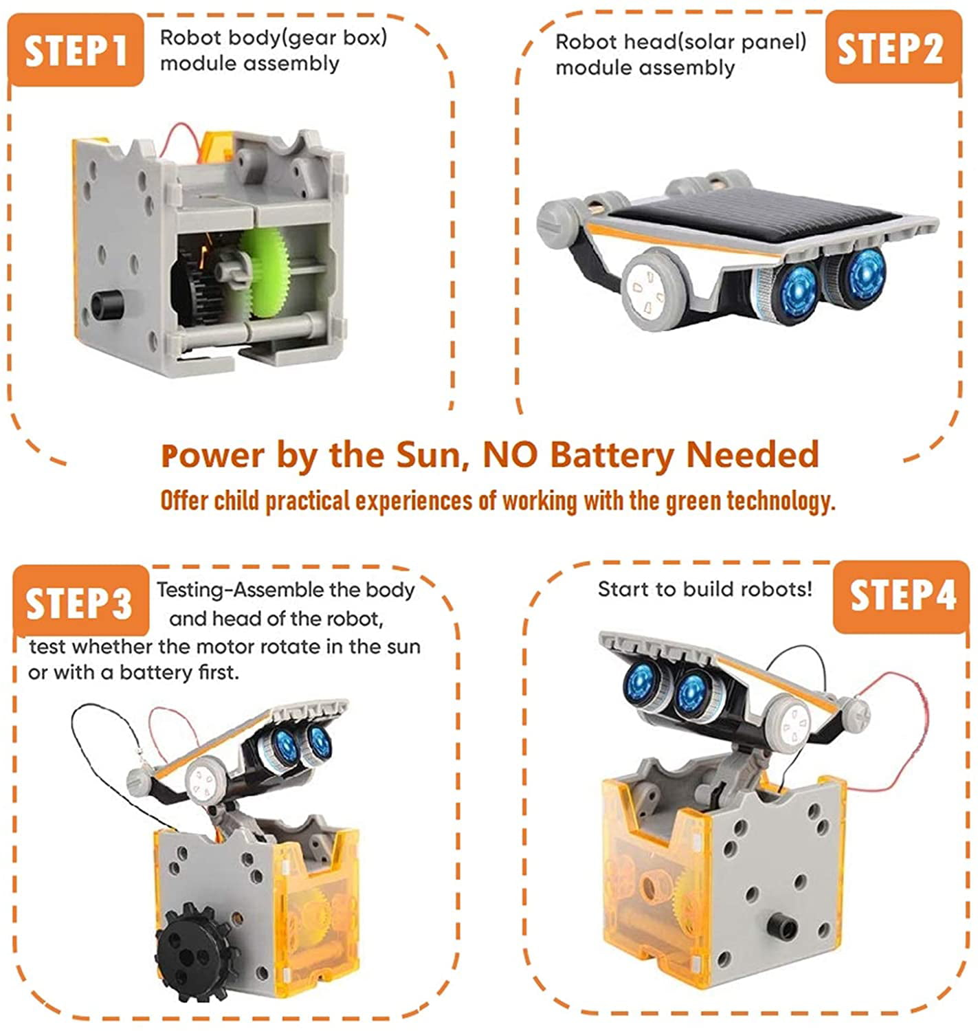 STEM Projects | 12-in-1 Solar Robot Toys, Education Science 