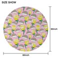 thumbnail image 6 of Pink Hedgehog Rose Pattern Round Tablecloth 60"x60",Wrinkle Wipeable Table Cloth for Kitchen Dining Room Picnic Patio Party, 6 of 6