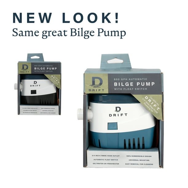 D Drift ALL Things Water 800gph Submergible Automatic Boat Bilge Pump with Float Switch, 12V