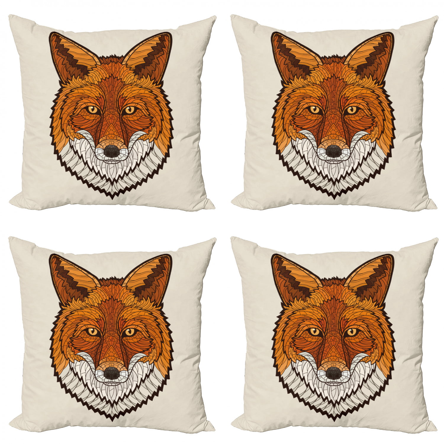 100% Real Fox Natural Fur Pillow Cushion Cover Pillowcase 18''x18'' Cushion Case