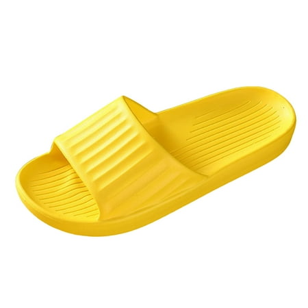 OJSFQUFP Womens Comfort Sandals Slipper for Men and Women Indoor Plus Size Slides Bathroom Sandals Bath Slippers Soft Sole Outdoor Beach Shoes Woman Slippers Yellow 36