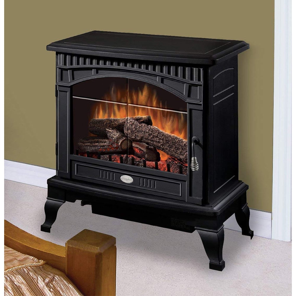 Dimplex 25 Traditional Electric Stove with Bevelled Glass Detailing, Matte  Black - Walmart.com
