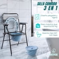 thumbnail image 2 of Silla Comodo 3 en 1 con Asiento para Inodoro Soporta hasta 110 Kg | Silla para Baño Adulto Mayor Plegable| Taza de baño, 2 of 8