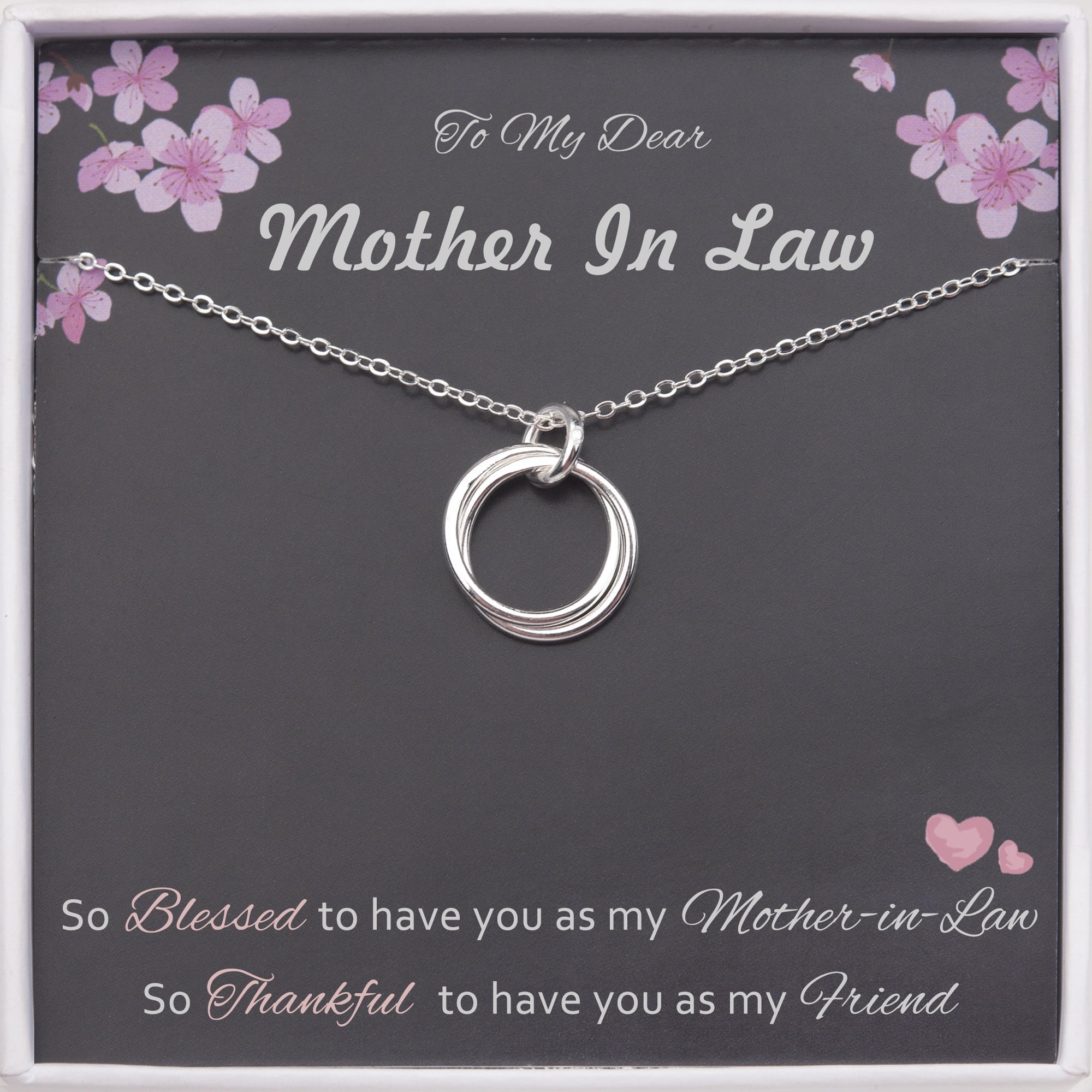Anavia Mother in Law Gift Necklace, 925 Sterling Silver Necklace Birthday Gift for Mother in Law, Thank You Gift for Mother in Law