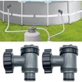 thumbnail image 1 of Inlet/Outlet Valve for Compatible with Coleman, Intex, Bestway, Above Ground Pool Filter Pump, Pool Pump Replacement Parts, for 1-1/2 Inch Hose (B, 2 Pack), 1 of 5