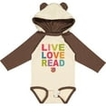 thumbnail image 3 of Inktastic Live Love Read Girls Long Sleeve Baby Bodysuit, 3 of 5