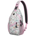 thumbnail image 1 of Crossbody Sling Bag with Tropical Sea and Animal Life Patterns, Layered Storage, Lightweight and Durable for Hiking, Photography, and Everyday Travel Needs, 1 of 4