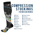 thumbnail image 2 of FORMRS Womens Knee High Socks Casual Long Thick Travel Daily Wear, 1 Pair, Colorful White, 2 of 6