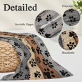 thumbnail image 4 of Gray Dog Paws Long Body Pillow Cover 20x60 Inch, Farmhouse Vintage Modern Grey Brown Wood Decorative Pillowcase with Zipper, Microfiber Pillow Protector, Soft Breathable Long Pillowcases for Women, 4 of 9