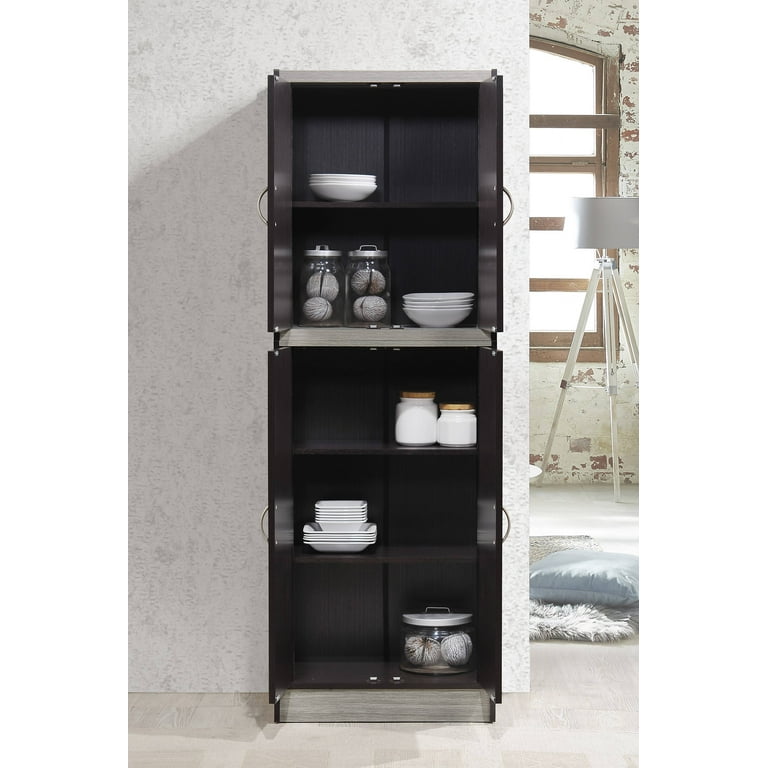新品未開封 BROSH＆DOORS 4SET Hodedah 4-Door Kitchen Pantry with 4-Shelves, Beech - Walmart.com