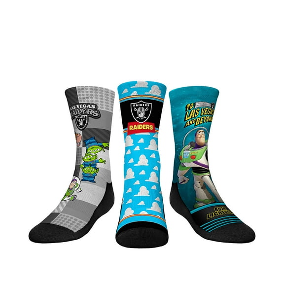 Youth Rock Em Socks Las Vegas Raiders Toy Story 3-Pack Crew Socks