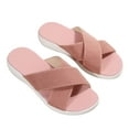 thumbnail image 6 of Anuirheih Slip on Sandals Women,Women's Flat Shoes Ladies Beach Sandals Summer Non-Slip Causal Slippers(Pink), 6 of 8